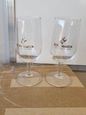 REMY MARTIN Stemmed Fine Champagne Cognac Drinking Glasses-4 oz- Set of 2